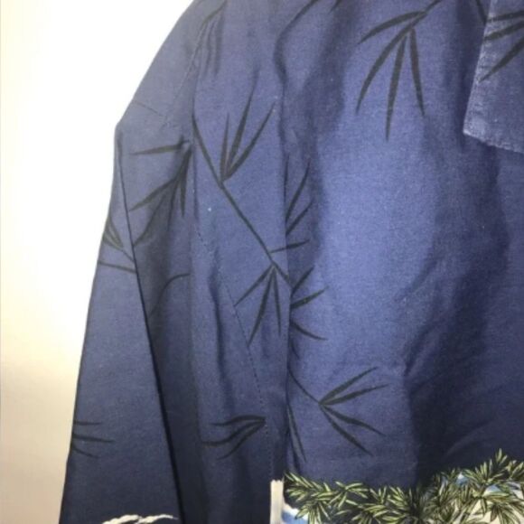 Men's Ky's Hawaiian Surfer Motorcycle Short Sleeve Button Down Shirt - Picture 5 of 12